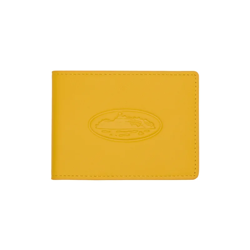 ISLAND LEATHER CARD HOLDER [YELLOW], front view (1 of 3)
