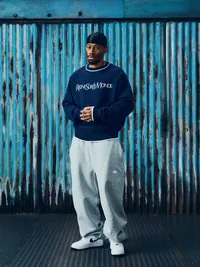 RSLM KNIT CREWNECK [NAVY], detail (4 of 4)