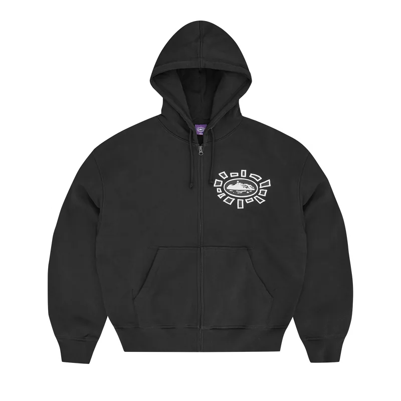 ALWEIZ ZIP HOODIE [BLACK] — front view (1 of 3)