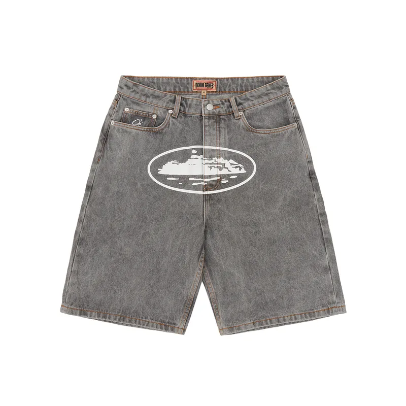 ISLAND DENIM SHORT [LIGHT GREY], front view (1 of 3)