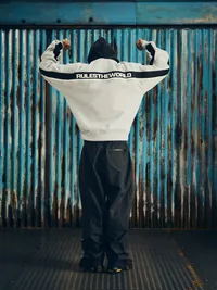 RIBBED SPORTEIZ ZIP HOODIE [HEATHER GREY], detail (4 of 4)