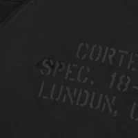 HMP STENCIL CREWNECK [BLACK OVERDYE], side view (3 of 4)