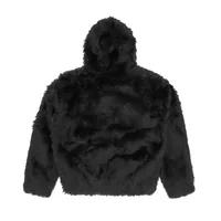 HOODED FUR JACKET [BLACK], back view (2 of 2)