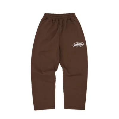 ISLAND PUFF PRINT OPEN HEM SWEATPANT [BROWN]