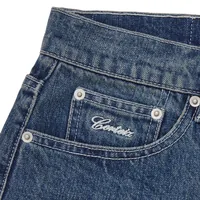 SAVOY DENIM SHORT [CHALK WASH], side view (3 of 4)
