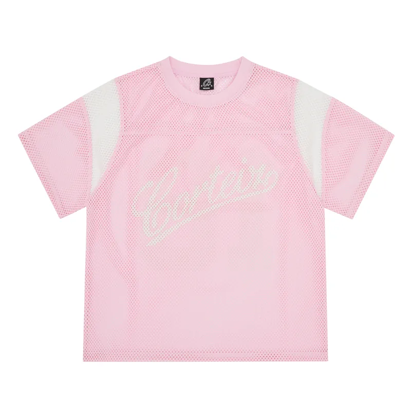 OPEN MESH PANEL JERSEY [PINK], front view (1 of 3)