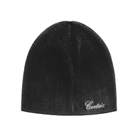 2 TONE RIBBED KNIT BEANIE [BLACK], front view (1 of 2)
