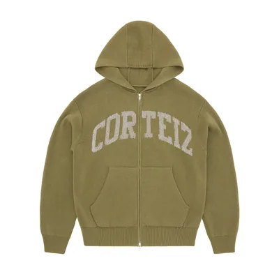 3M COLLEGE KNIT ZIP HOODIE [OLIVE]