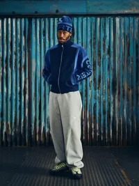 PRECISION KNIT ZIP UP [NAVY], side view (3 of 4)