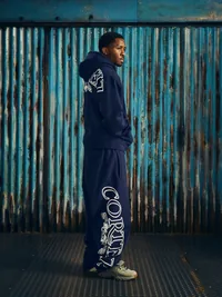 SUPERIOR ROYALE OPEN HEM PANT [NAVY], detail (4 of 4)