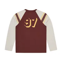 97 HEAVYWEIGHT RAGLAN LS [BURGUNDY], back view (2 of 2)