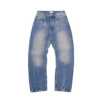 STITCH DOWN BAGGY JEANS [FADED INDIGO], back view (2 of 7)