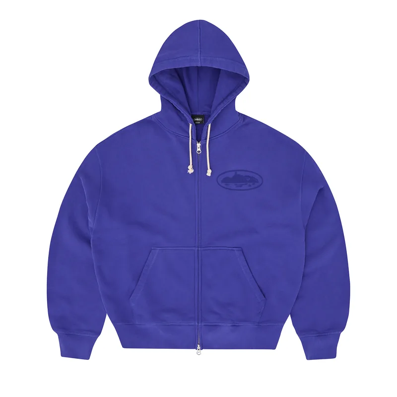 ISLAND KNOCKOUT ZIP HOODIE [INDIGO BLUE], front view (1 of 4)