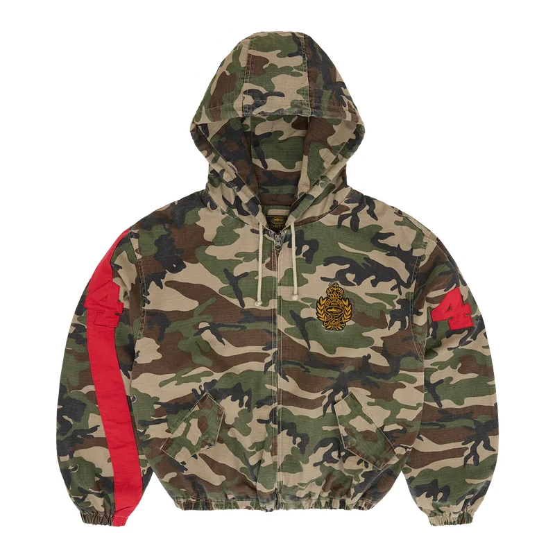 EMBLEM RIPSTOP JACKET [WOODLAND CAMO], front view (1 of 6)