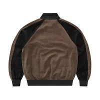 PISTA VELOUR TRACK JACKET [BLACK/BROWN], back view (2 of 4)