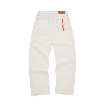 DUAL STRIPE BAGGY JEANS [OFF WHITE]