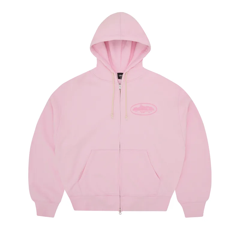 ISLAND KNOCKOUT ZIP HOODIE [PINK], front view (1 of 4)