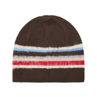 MULTI STRIPE KNIT BEANIE [BROWN], back view (2 of 2)