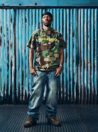 FRONTLINE TEE [WOODLAND CAMO], back view (2 of 2)