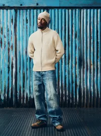 VVS RIB KNIT BEANIE [NATURAL], detail (4 of 4)