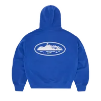 ISLAND PUFF PRINT ZIP HOODIE [WASHED ROYAL] — back view (2 of 3)