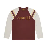 97 HEAVYWEIGHT RAGLAN LS [BURGUNDY], front view (1 of 2)