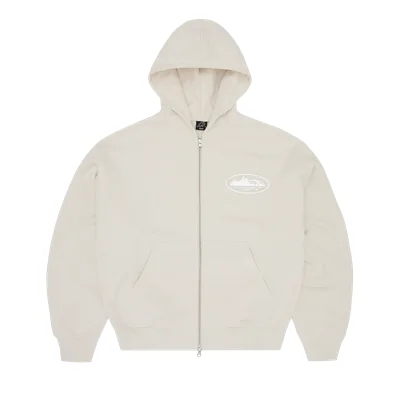 ISLAND PUFF PRINT ZIP HOODIE [OFF WHITE]