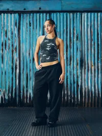 WOMENS CLASSIC TANK TOP [BLACK CAMO], side view (3 of 3)
