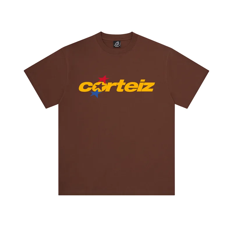 STARS TEE [BROWN], front view (1 of 2)