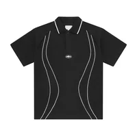 ISLAND PIQUE POLO SHIRT [BLACK], front view (1 of 2)