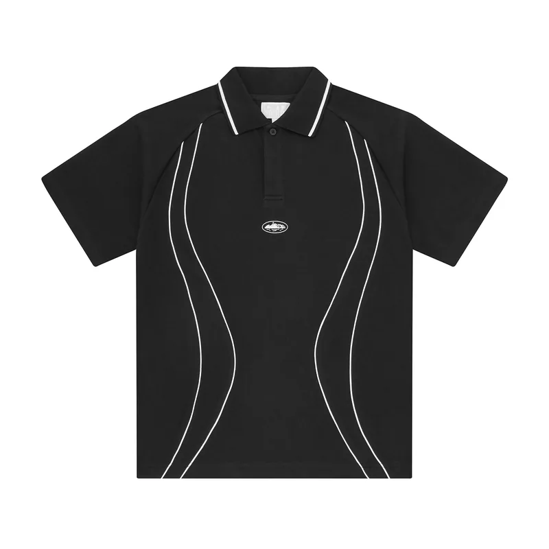 ISLAND PIQUE POLO SHIRT [BLACK], front view (1 of 2)