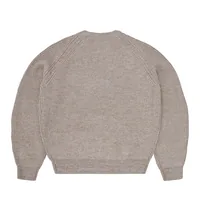 SCRIPT POCKET KNIT SWEATER [OATMEAL], back view (2 of 4)