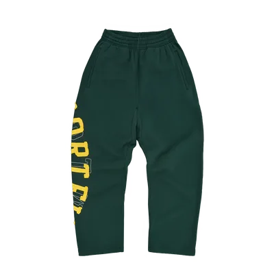 LUNDUN STITCH OPEN HEM SWEATPANT [FOREST / YELLOW]