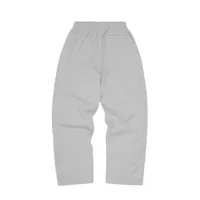 ISLAND PUFF PRINT OPEN HEM SWEATPANT [HEATHER GREY], back view (2 of 3)
