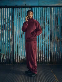 SPECIALE TRACK JACKET [BURGUNDY], side view (3 of 3)