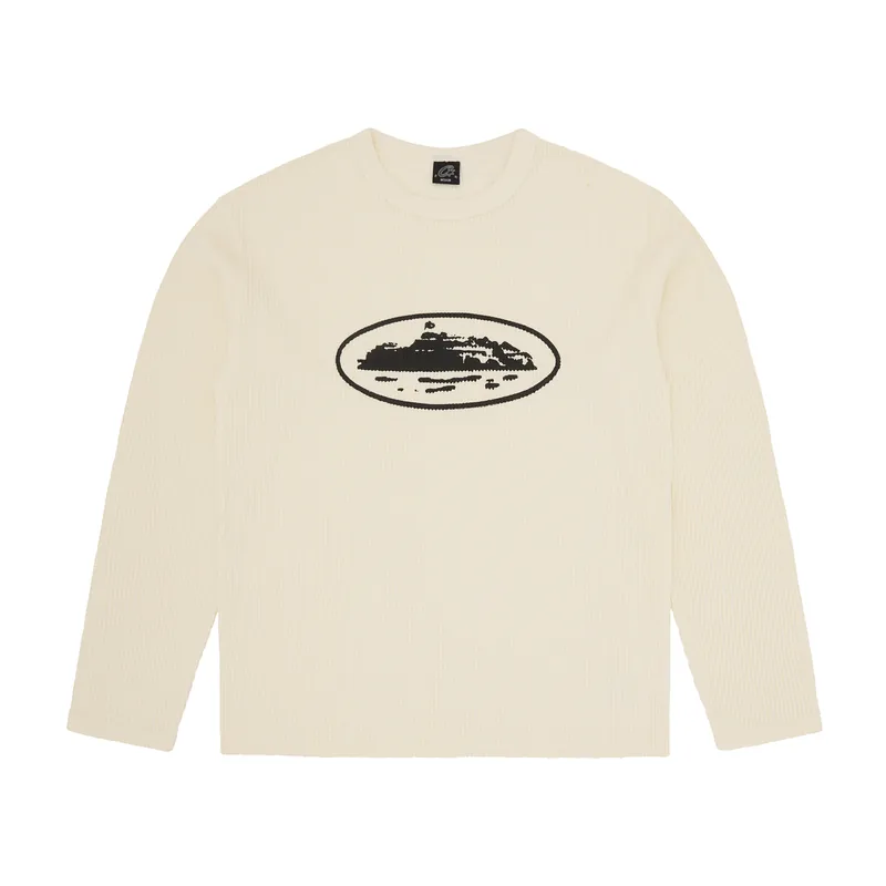 ISLAND WAFFLE THERMAL [CREAM], front view (1 of 2)
