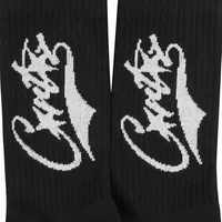 BASEBALL SOCKS [BLACK], back view (2 of 2)