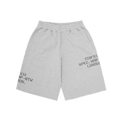 HMP STENCIL SWEATSHORT [HEATHER GREY]