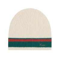 GIANNI KNIT BEANIE  [CREAM], front view (1 of 2)
