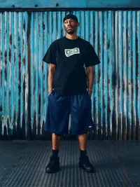 SINGLES TEE [BLACK], back view (2 of 2)