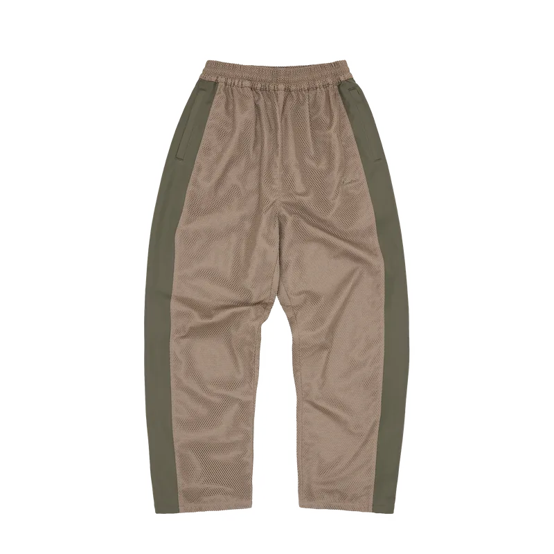 MESH PANEL TRICOT TRACK PANT [TAN / OLIVE], front view (1 of 3)