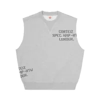 HMP STENCIL VEST [HEATHER GREY], front view (1 of 4)