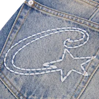 STITCH DOWN BAGGY JEANS [FADED INDIGO], side view (3 of 7)