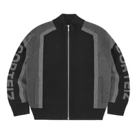 PRECISION KNIT ZIP UP [BLACK], front view (1 of 5)