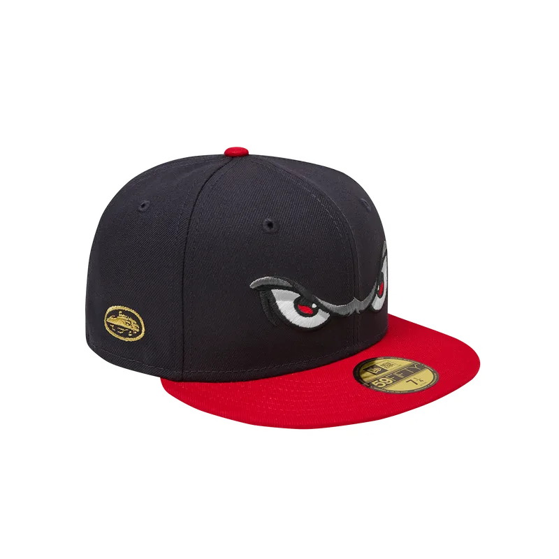 CORTEIZ STORM NEW ERA 59FIFTY FITTED CAP [NAVY/RED] — front view (1 of 5)