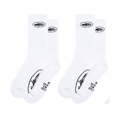 WHITE ALCATRAZ SOCKS [2 PACK]