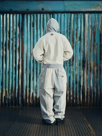 HMP CONTRAST OPEN HEM SWEATPANT [HEATHER GREY], detail (4 of 4)
