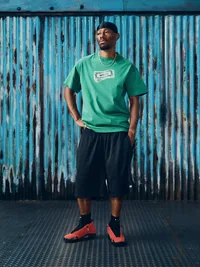 SINGLES TEE [GREEN], back view (2 of 2)