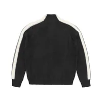 MULTI STRIPE KNIT ZIP UP [BLACK], back view (2 of 3)