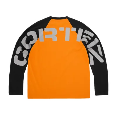 STENCIL RAGLAN LS [ORANGE/BLACK]